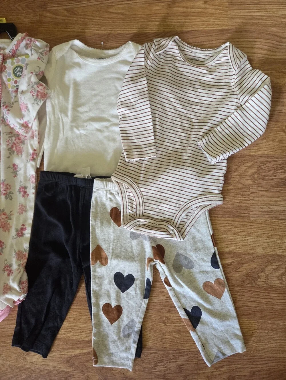 Carter's Girl 9 Months Bundle 6pc NWT Hearts Floral Ballerina Pink Little Me